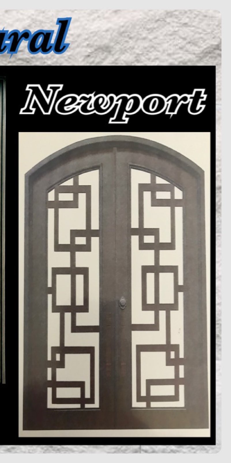 Newport custom iron door — Architectural collection by ASKCL Iron Doors