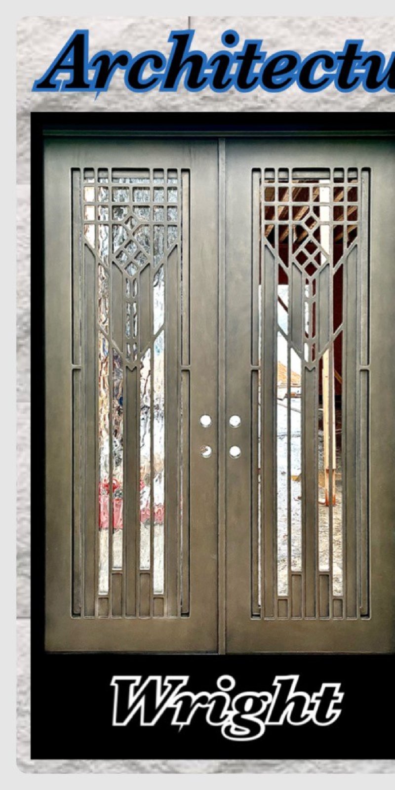 Wright custom iron door — Architectural collection by ASKCL Iron Doors