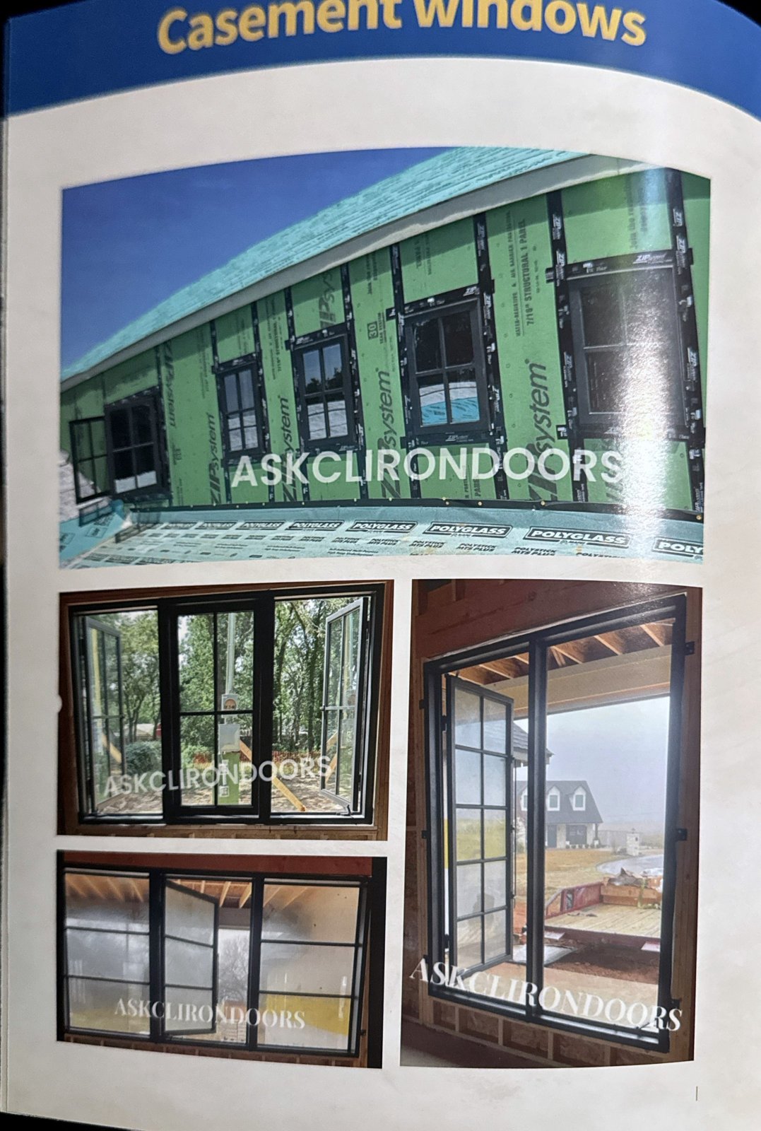 ASKCL casement iron windows installed in new construction and finished interiors