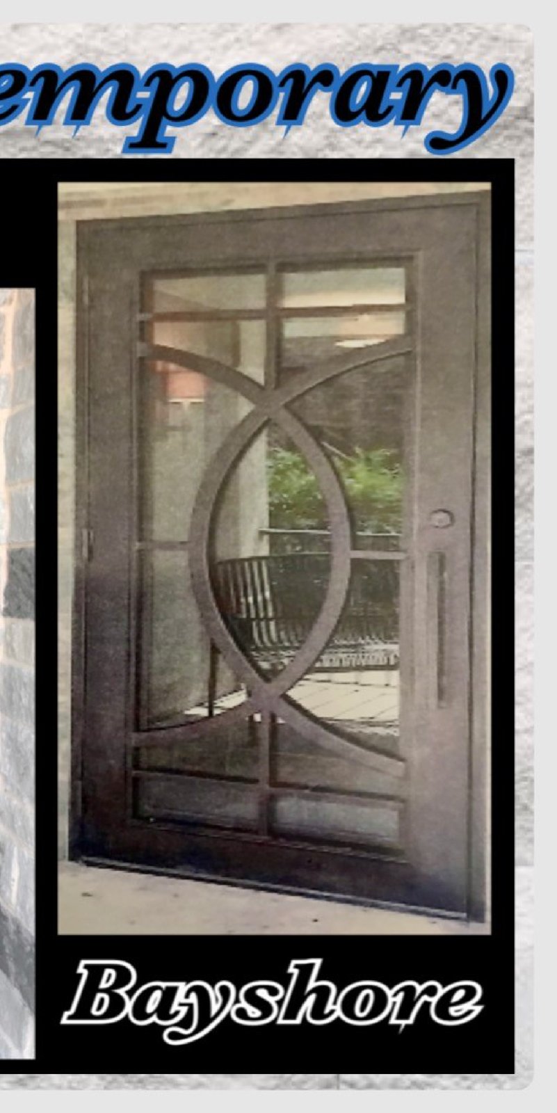 Bayshore custom iron door — Contemporary collection by ASKCL Iron Doors