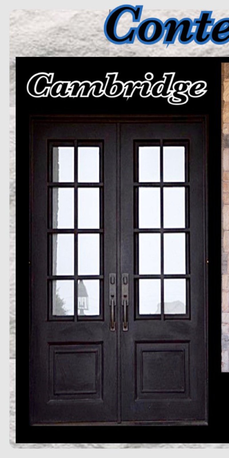 Cambridge custom iron door — Contemporary collection by ASKCL Iron Doors