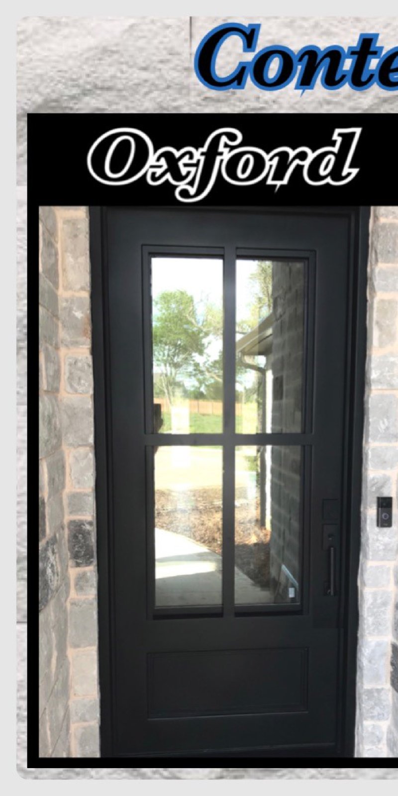 Oxford custom iron door — Contemporary collection by ASKCL Iron Doors