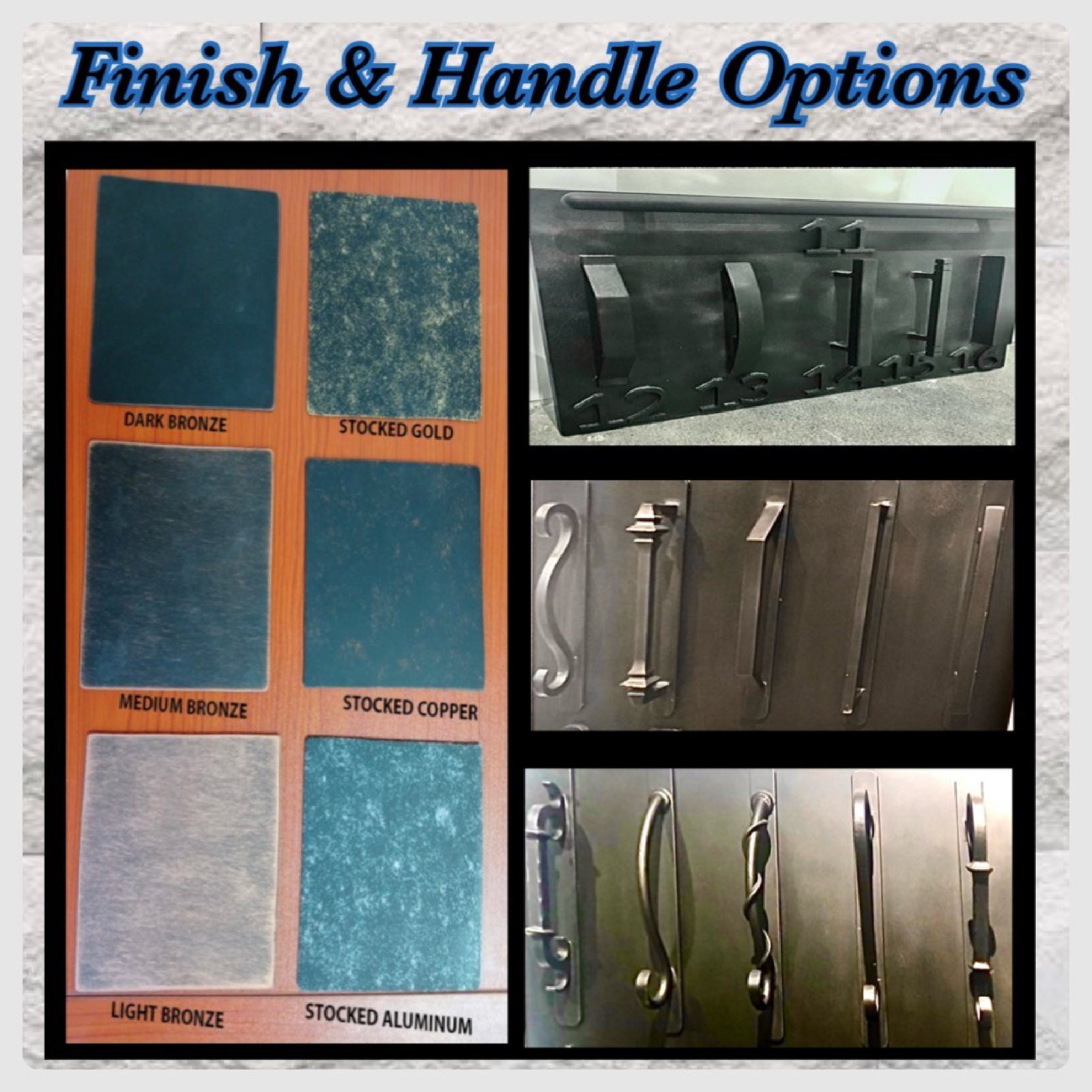 ASKCL iron door finish and T-series handle options