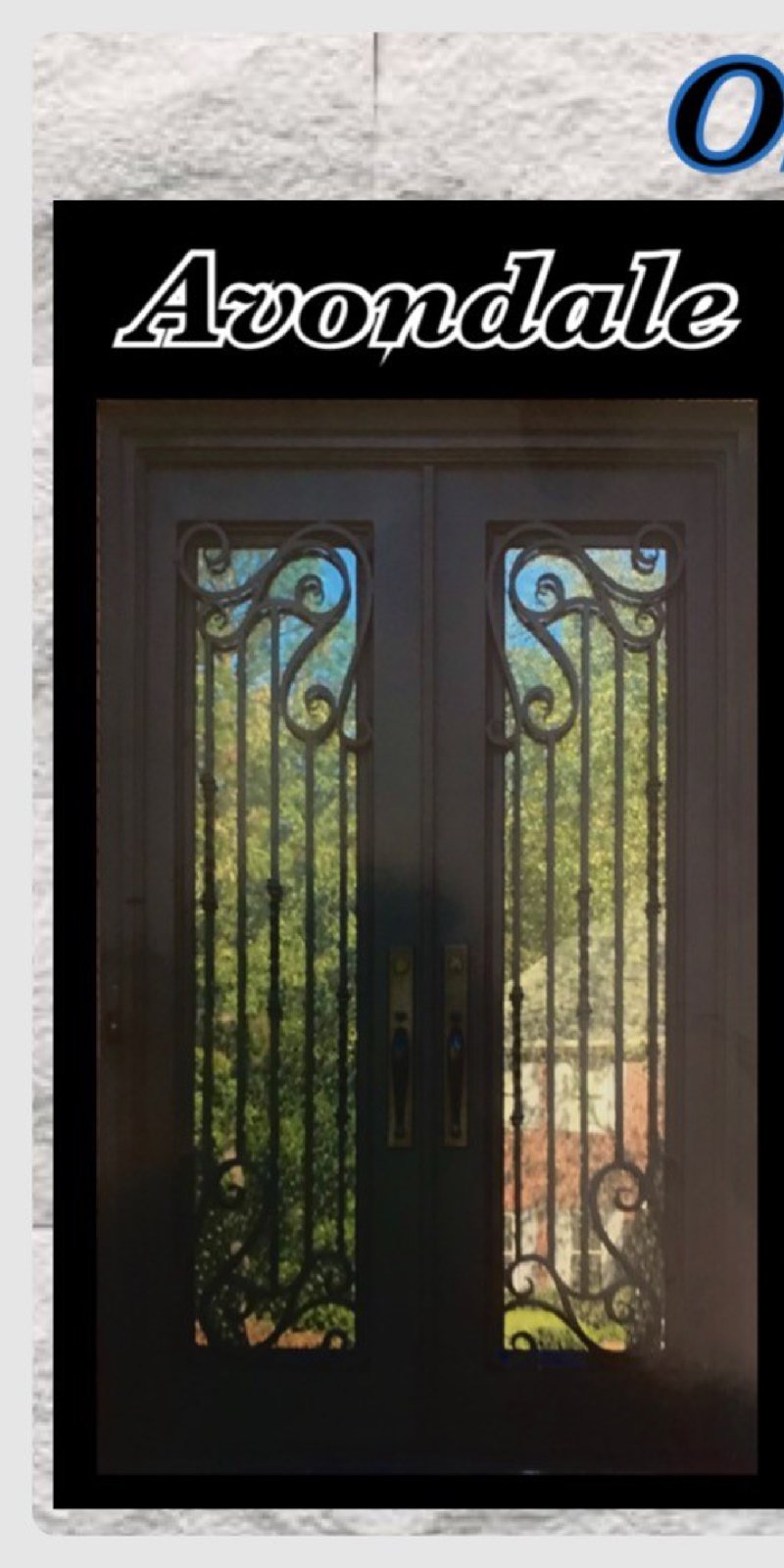 Avondale custom iron door — Ornamental collection by ASKCL Iron Doors