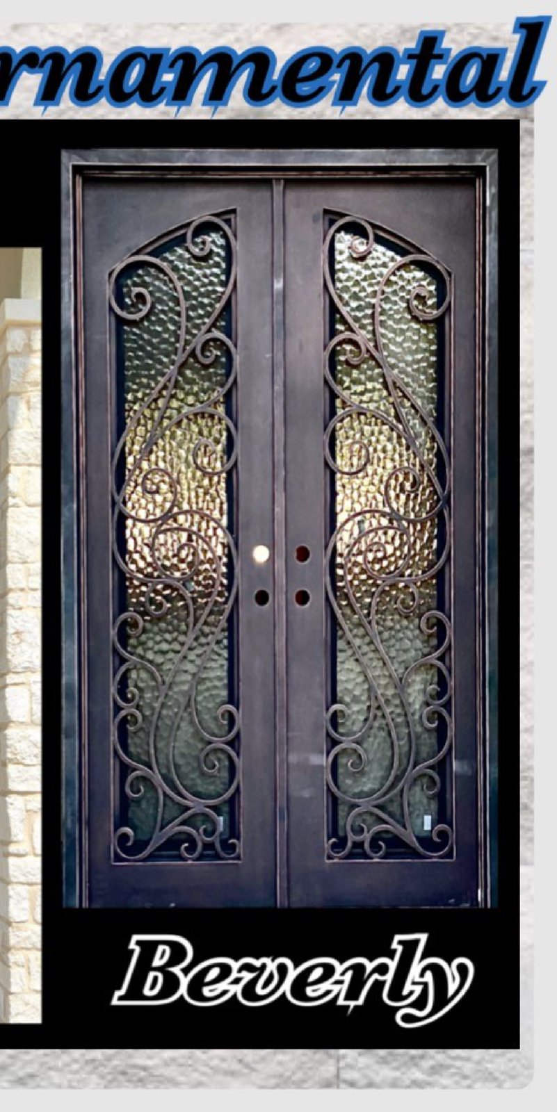 Beverly custom iron door — Ornamental collection by ASKCL Iron Doors