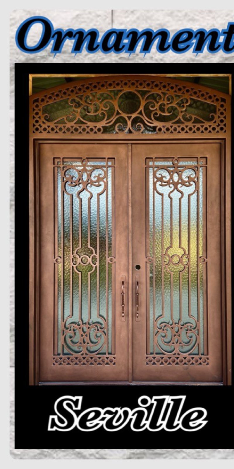 Seville custom iron door — Ornamental collection by ASKCL Iron Doors